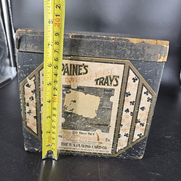 Vintage Paine's Duplicate Whist Trays 20 Tray Set US Playing Card Co Bridge Game - Picture 16 of 16